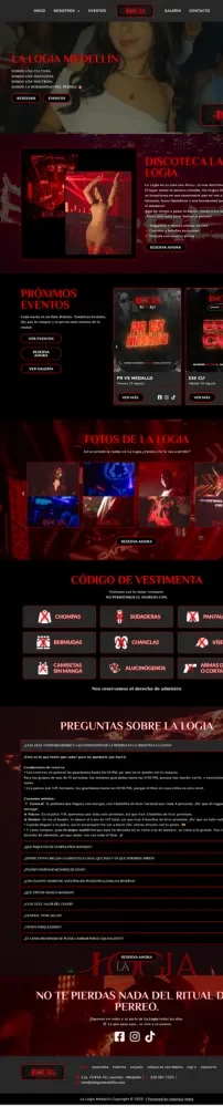Discotecalalogia Medellín, website realizado por la agencia Yotta